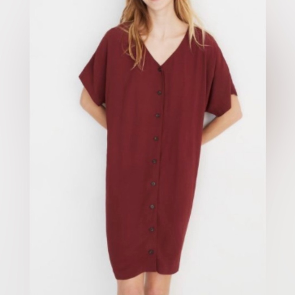 Madewell Maroon Shirtdress - Medium
